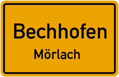Straßenverzeichnis Bechhofen Mörlach