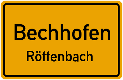 Ortsschild Bechhofen Röttenbach