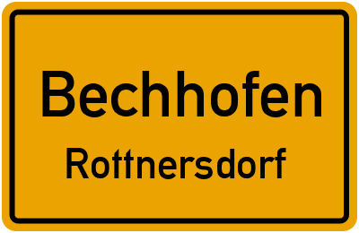 Ortsschild Bechhofen Rottnersdorf