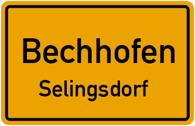 Ortsschild Bechhofen Selingsdorf