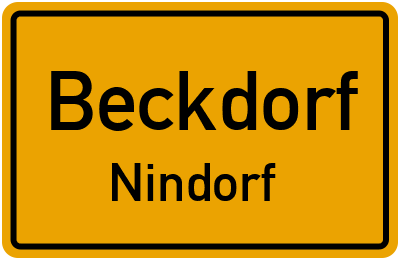 Ortsschild Beckdorf Nindorf