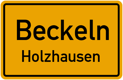Straßenverzeichnis Beckeln Holzhausen