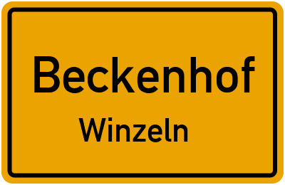 Straßenverzeichnis Beckenhof Winzeln