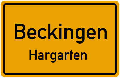 Ortsschild Beckingen Hargarten