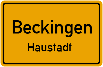 Ortsschild Beckingen Haustadt