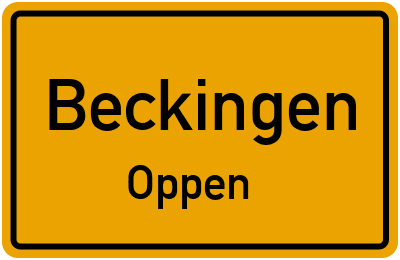 Straßenverzeichnis Beckingen Oppen