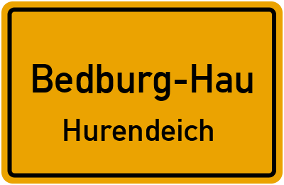 Straßenverzeichnis Bedburg-Hau Hurendeich