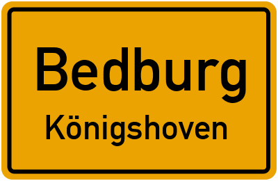 Straßenverzeichnis Bedburg Königshoven