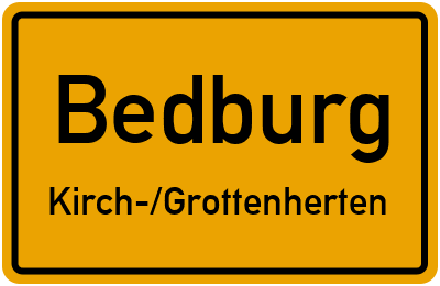 Straßenverzeichnis Bedburg Kirch-/Grottenherten