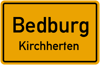 Ortsschild Bedburg Kirchherten