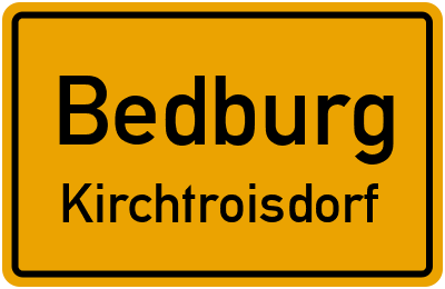 Straßenverzeichnis Bedburg Kirchtroisdorf