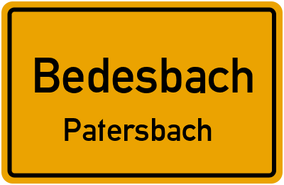 Straßenverzeichnis Bedesbach Patersbach