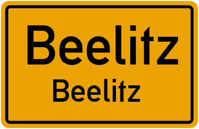 Ortsschild Beelitz Beelitz