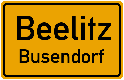 Ortsschild Beelitz Busendorf