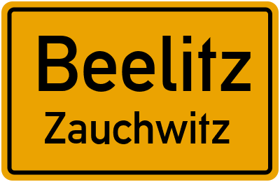 Ortsschild Beelitz Zauchwitz