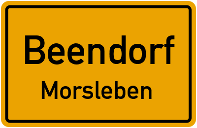 Straßenverzeichnis Beendorf Morsleben