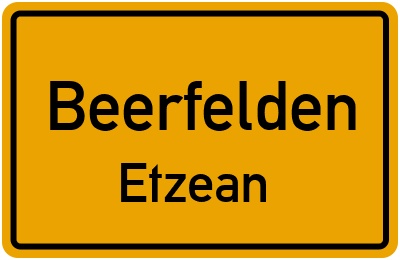 Straßenverzeichnis Beerfelden Etzean