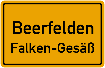 Straßenverzeichnis Beerfelden Falken-Gesäß