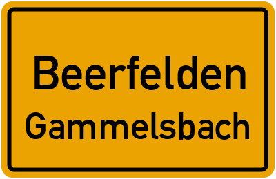 Straßenverzeichnis Beerfelden Gammelsbach