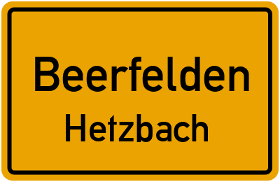 Straßenverzeichnis Beerfelden Hetzbach