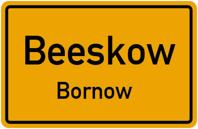 Straßenverzeichnis Beeskow Bornow