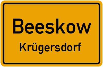 Straßenverzeichnis Beeskow Krügersdorf