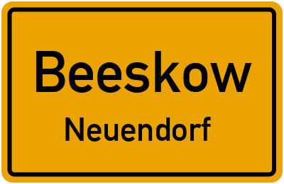 Straßenverzeichnis Beeskow Neuendorf