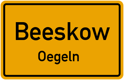 Straßenverzeichnis Beeskow Oegeln
