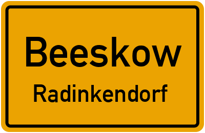 Straßenverzeichnis Beeskow Radinkendorf