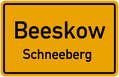 Straßenverzeichnis Beeskow Schneeberg
