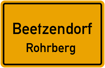 Ortsschild Beetzendorf Rohrberg