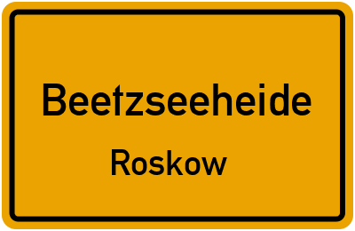 Straßenverzeichnis Beetzseeheide Roskow