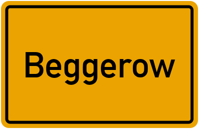 Ortsschild von Beggerow in Mecklenburg-Vorpommern