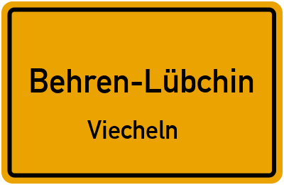 Straßenverzeichnis Behren-Lübchin Viecheln