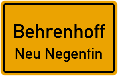 Straßenverzeichnis Behrenhoff Neu Negentin