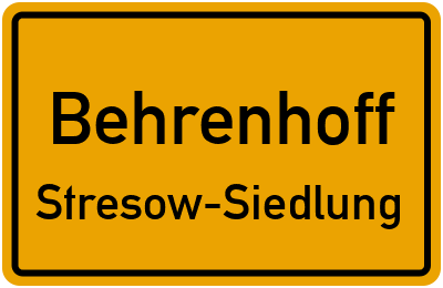Straßenverzeichnis Behrenhoff Stresow-Siedlung