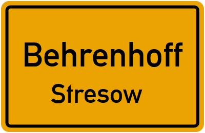Straßenverzeichnis Behrenhoff Stresow