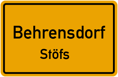Straßenverzeichnis Behrensdorf Stöfs