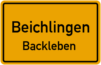 Straßenverzeichnis Beichlingen Backleben