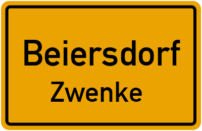Straßenverzeichnis Beiersdorf Zwenke