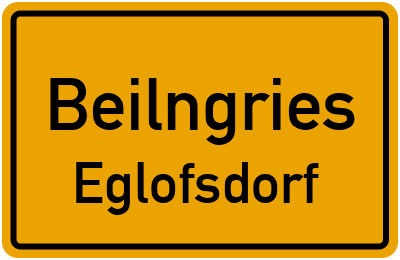 Ortsschild Beilngries Eglofsdorf