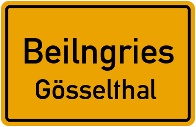 Straßenverzeichnis Beilngries Gösselthal