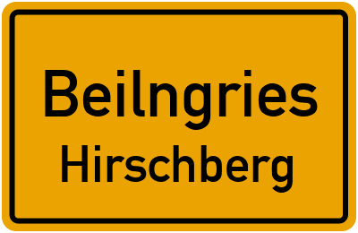 Ortsschild Beilngries Hirschberg