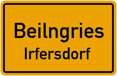 Ortsschild Beilngries Irfersdorf