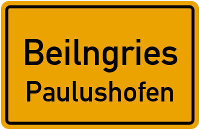 Ortsschild Beilngries Paulushofen