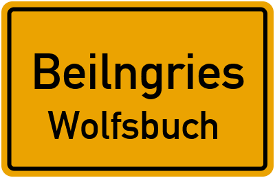 Ortsschild Beilngries Wolfsbuch