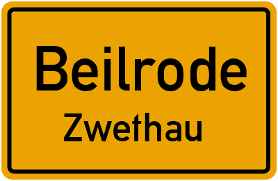 Straßenverzeichnis Beilrode Zwethau