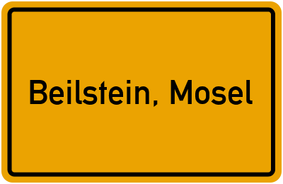 Ortsschild von Gemeinde Beilstein, Mosel in Rheinland-Pfalz