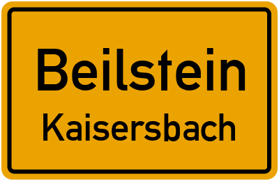 Ortsschild Beilstein Kaisersbach