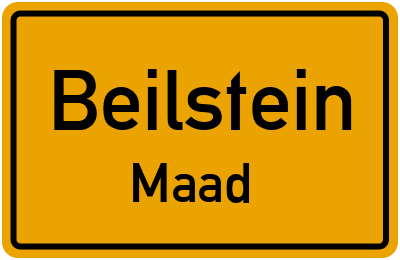 Ortsschild Beilstein Maad
